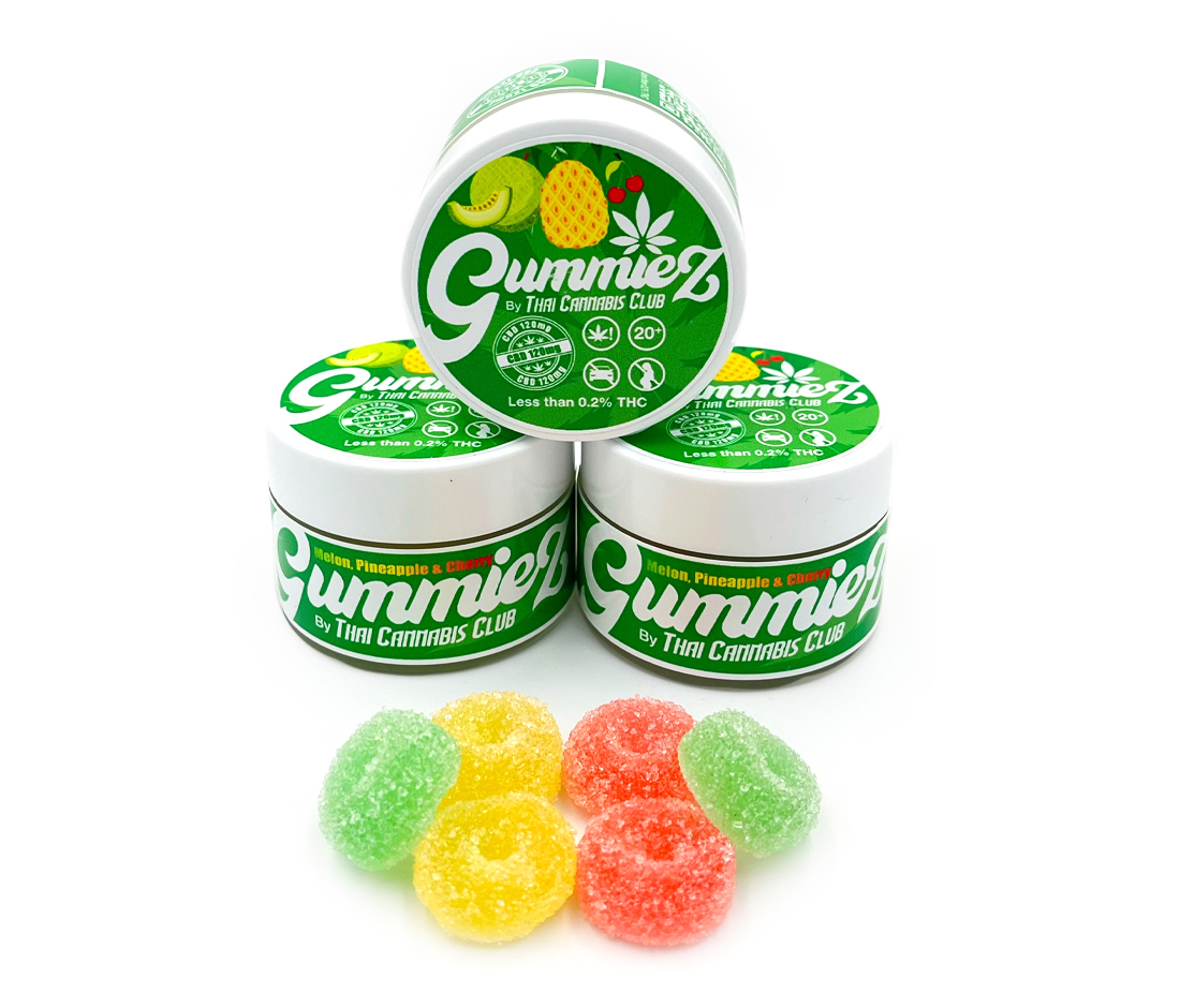 CBD Gummiez Melon, Pineapple & Cherry Flavour