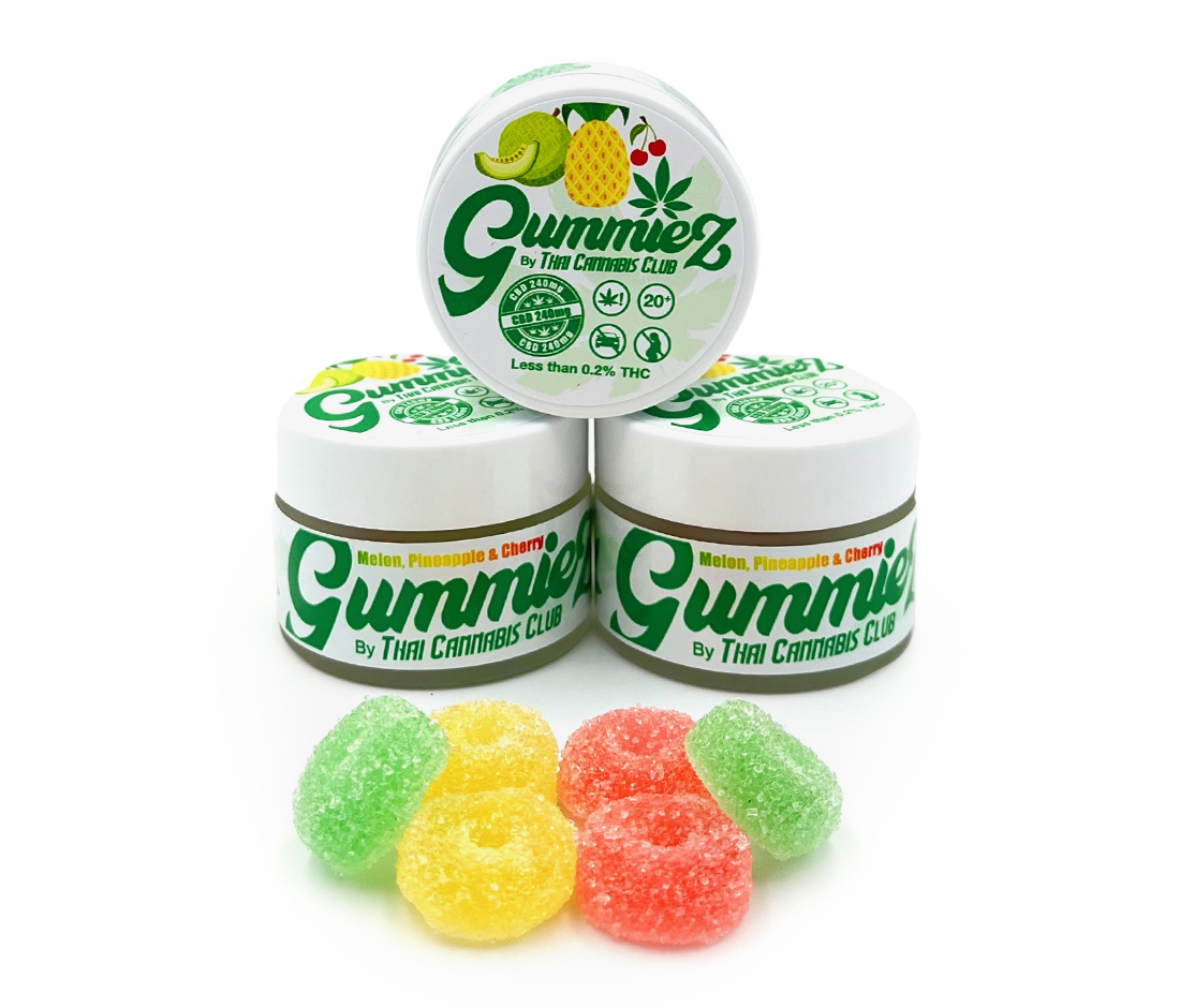 CBD Gummiez Melon, Pineapple & Cherry Flavour