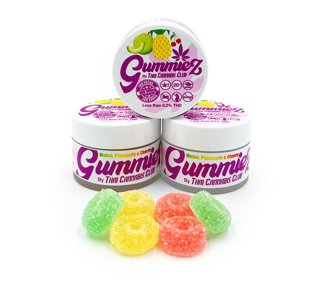 CBD Gummiez Melon, Pineapple & Cherry Flavour