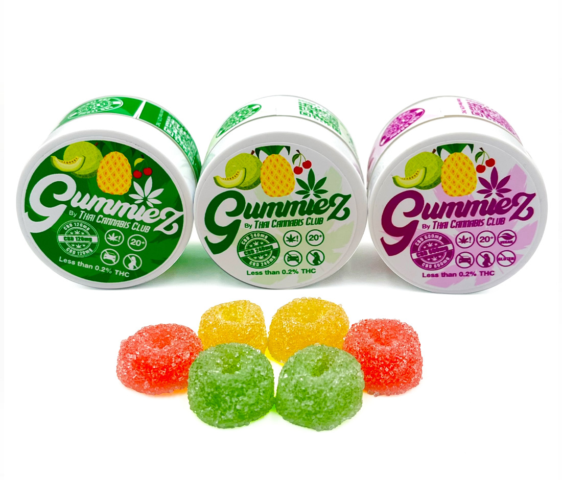 CBD Gummiez Melon, Pineapple & Cherry Flavour