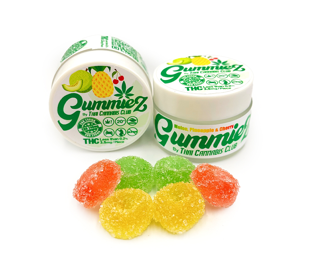 THC Gummiez Melon, Pineapple & Cherry Flavour